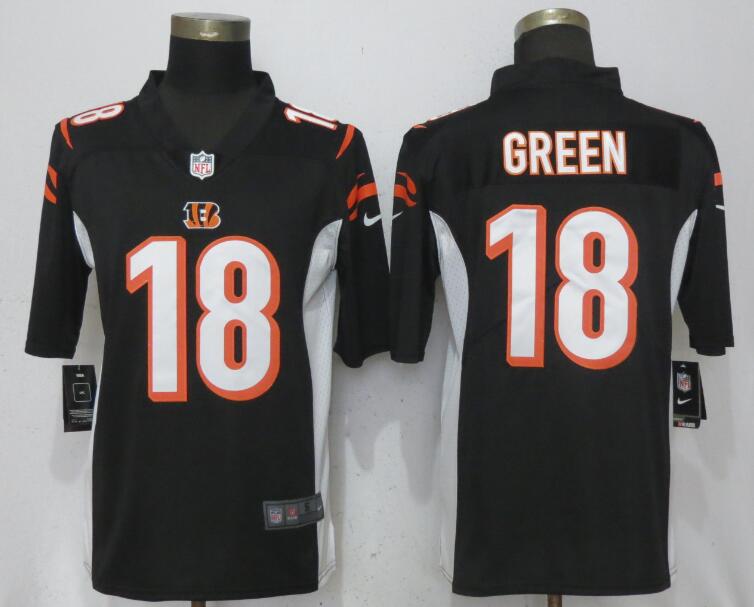 Men Cincinnati Bengals #18 Green Black Vapor Untouchable Player Nike Limited NFL Jerseys->kansas city chiefs->NFL Jersey